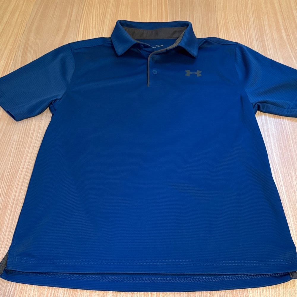 Under Armour loose fit polo shirt blue gray